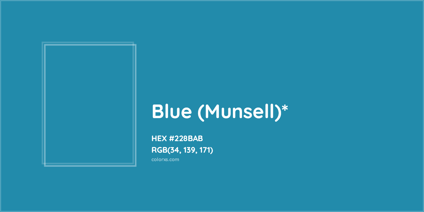 HEX #228BAB Color Name, Color Code, Palettes, Similar Paints, Images