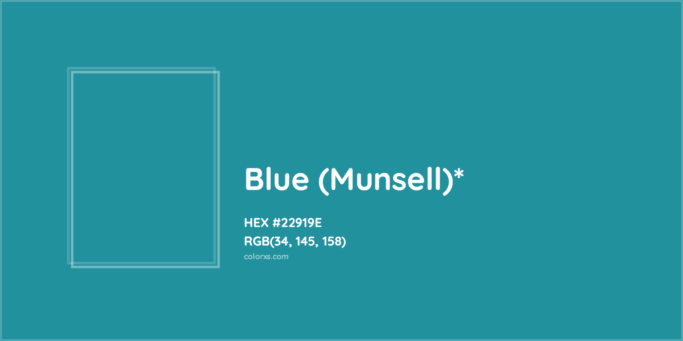 HEX #22919E Color Name, Color Code, Palettes, Similar Paints, Images