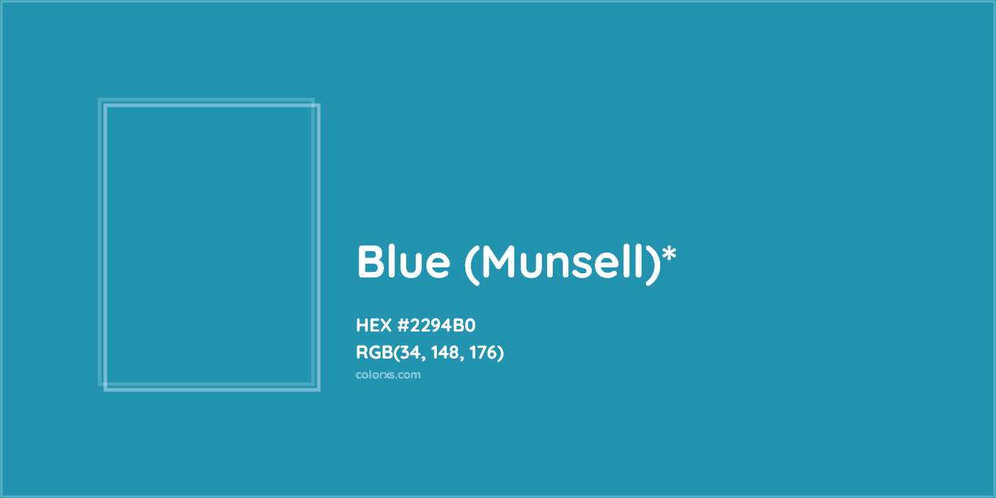 HEX #2294B0 Color Name, Color Code, Palettes, Similar Paints, Images