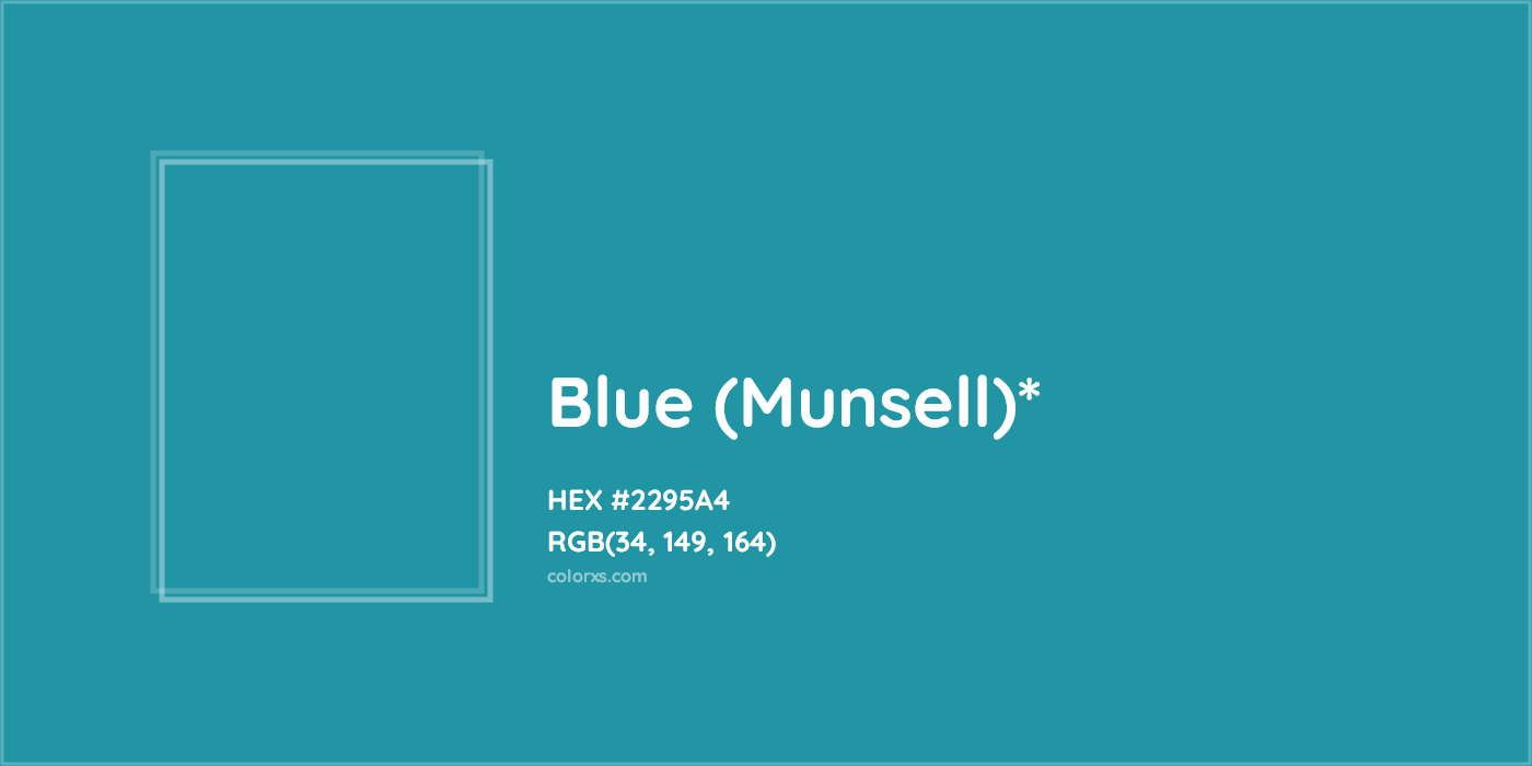 HEX #2295A4 Color Name, Color Code, Palettes, Similar Paints, Images