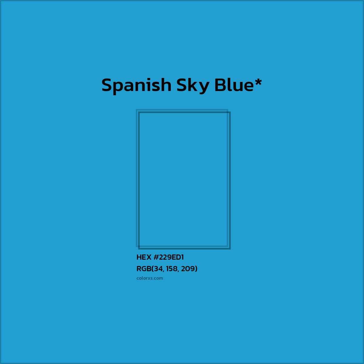 HEX #229ED1 Color Name, Color Code, Palettes, Similar Paints, Images