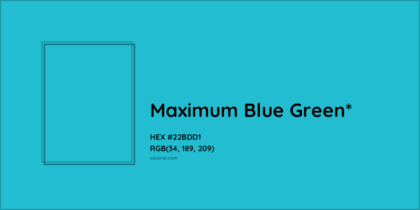 HEX #22BDD1 Color Name, Color Code, Palettes, Similar Paints, Images
