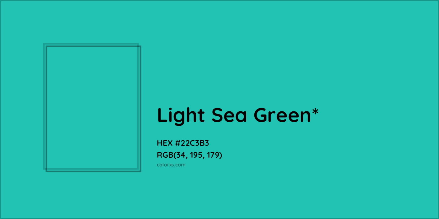 HEX #22C3B3 Color Name, Color Code, Palettes, Similar Paints, Images