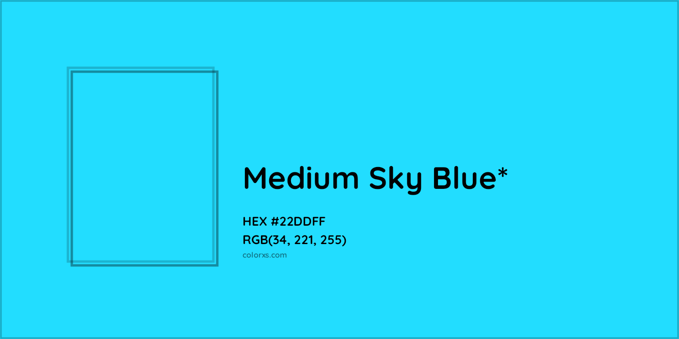 HEX #22DDFF Color Name, Color Code, Palettes, Similar Paints, Images