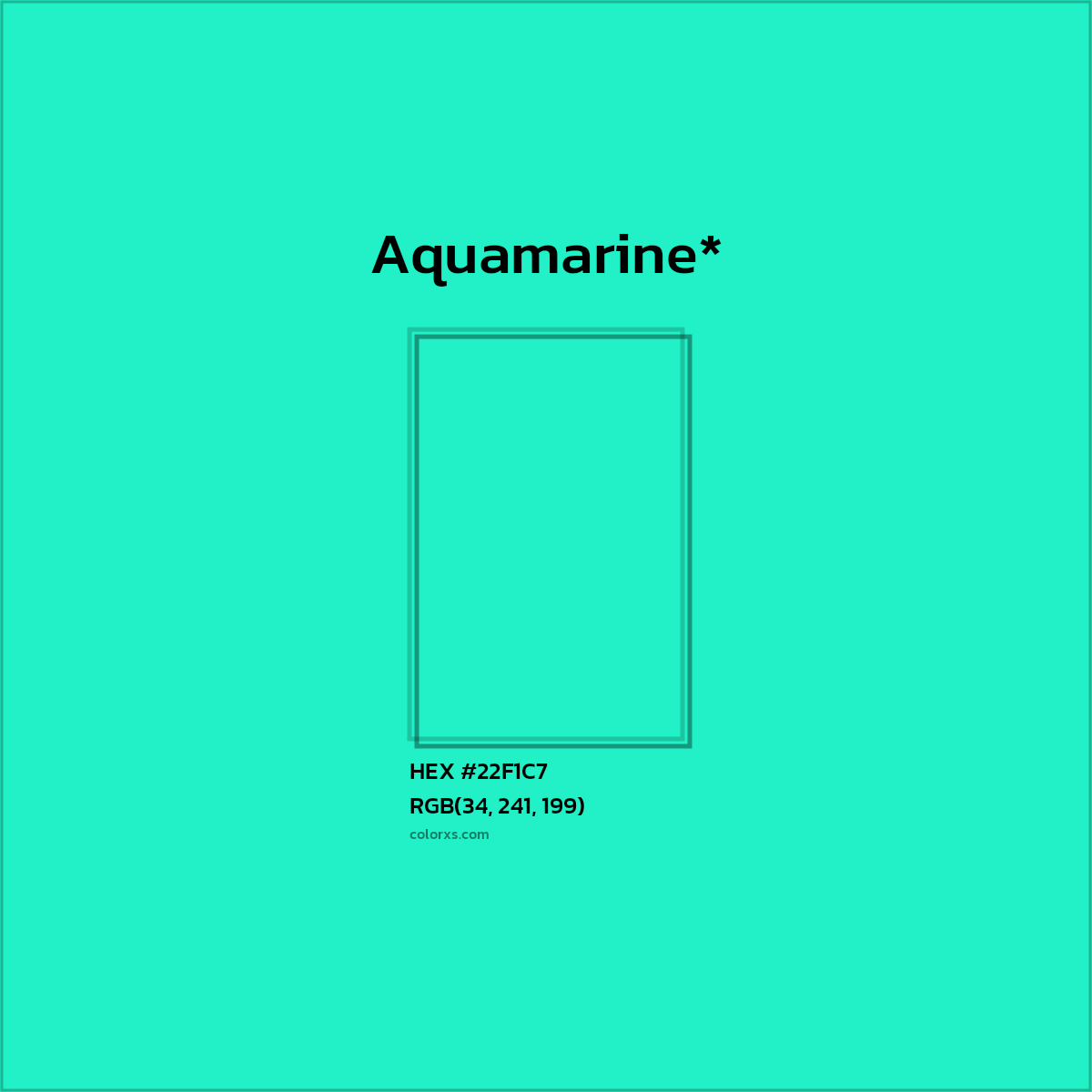HEX #22F1C7 Color Name, Color Code, Palettes, Similar Paints, Images