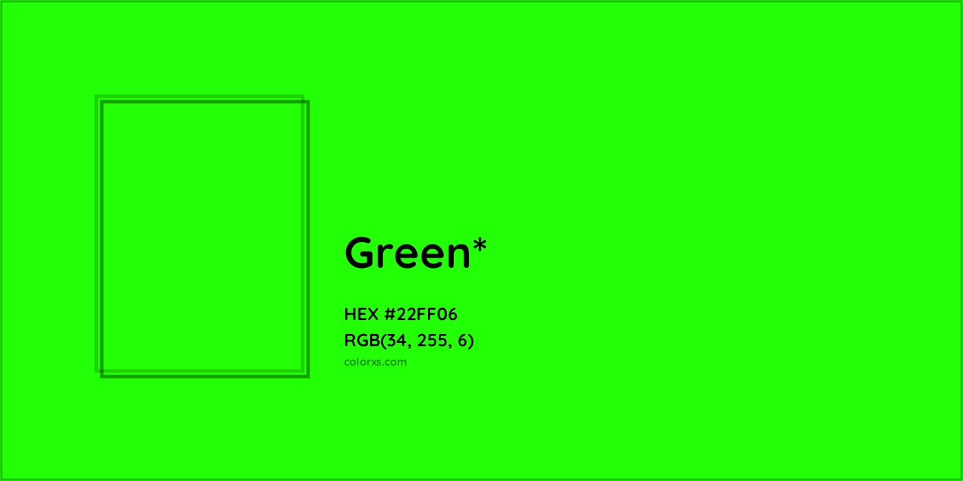 HEX #22FF06 Color Name, Color Code, Palettes, Similar Paints, Images