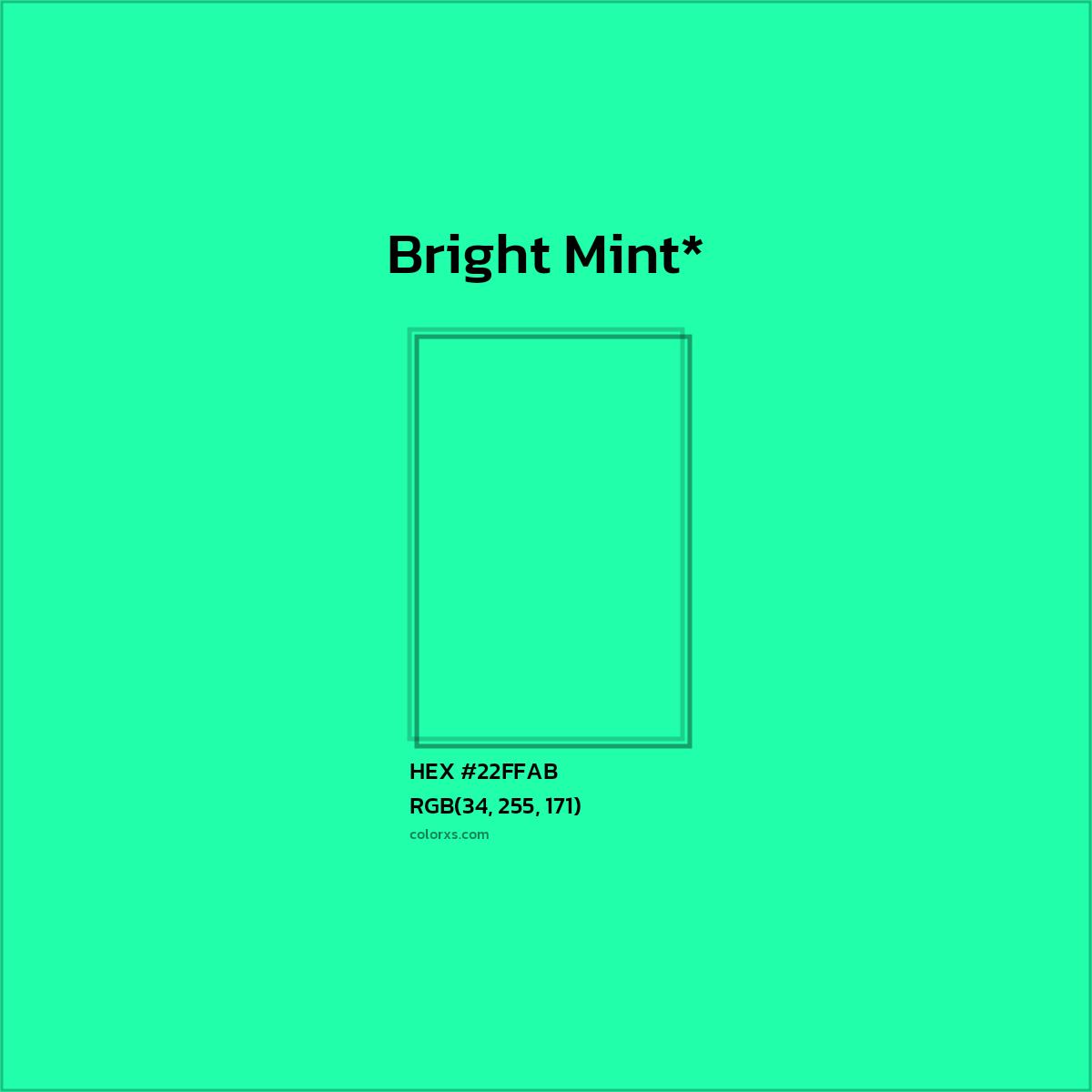HEX #22FFAB Color Name, Color Code, Palettes, Similar Paints, Images