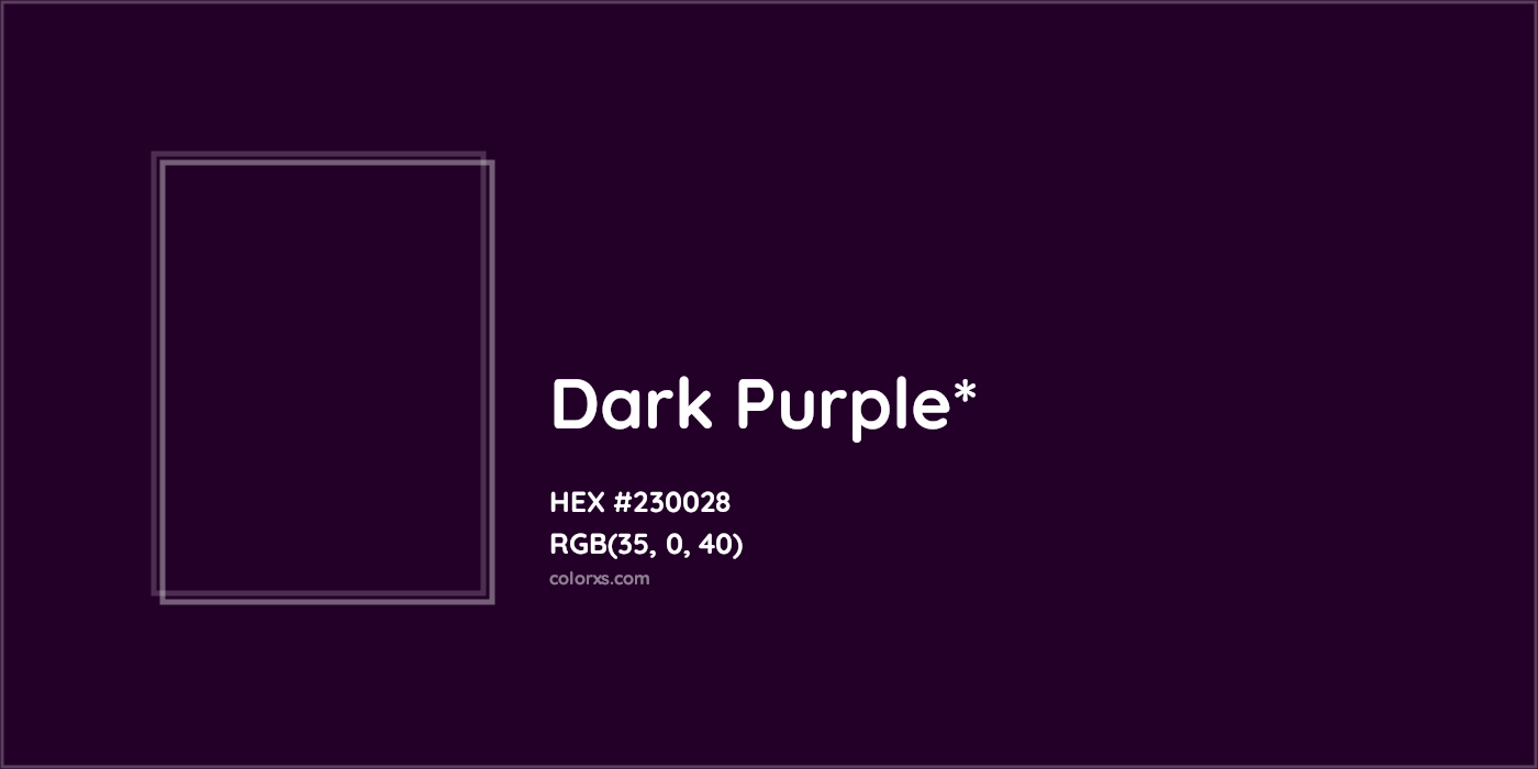 HEX #230028 Color Name, Color Code, Palettes, Similar Paints, Images