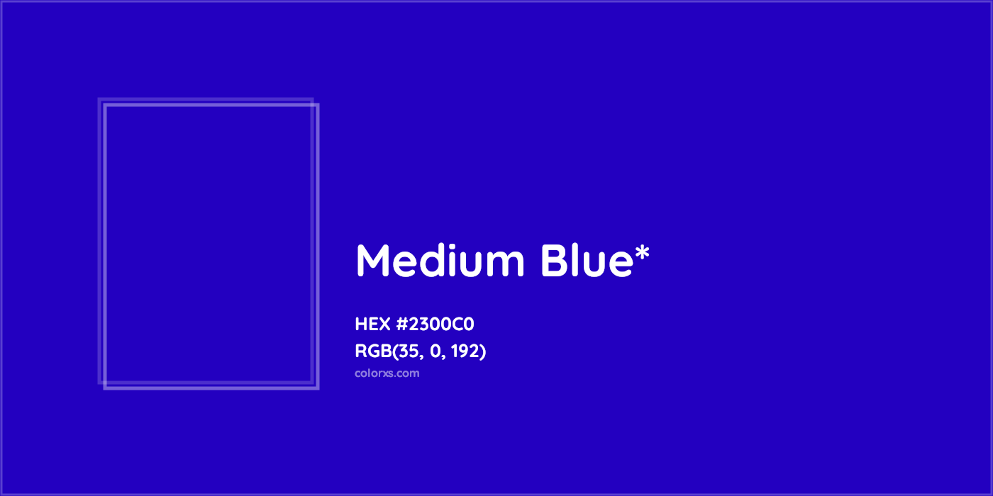 HEX #2300C0 Color Name, Color Code, Palettes, Similar Paints, Images