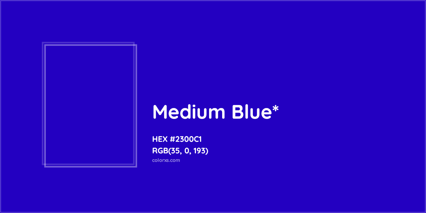 HEX #2300C1 Color Name, Color Code, Palettes, Similar Paints, Images