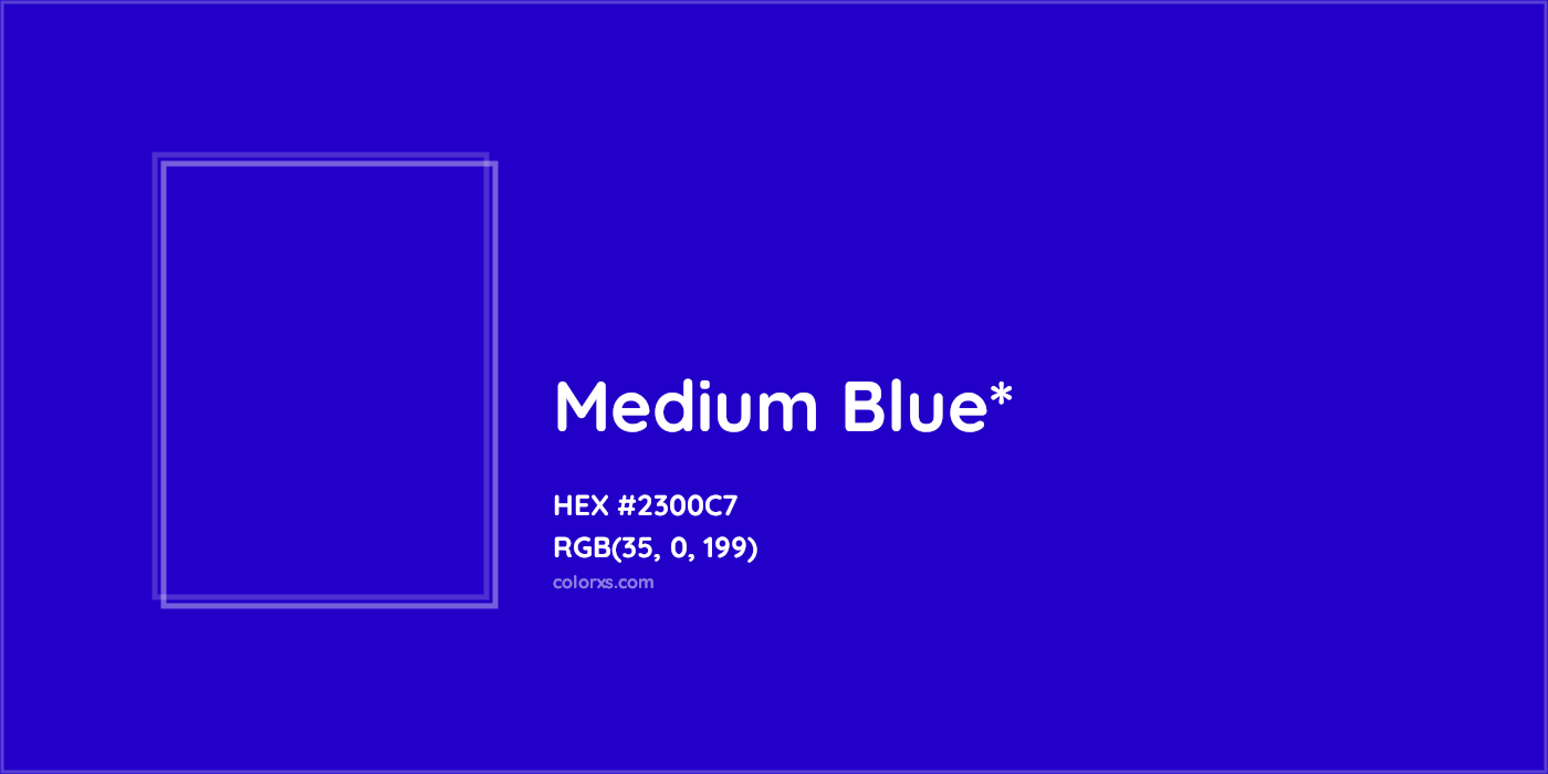 HEX #2300C7 Color Name, Color Code, Palettes, Similar Paints, Images