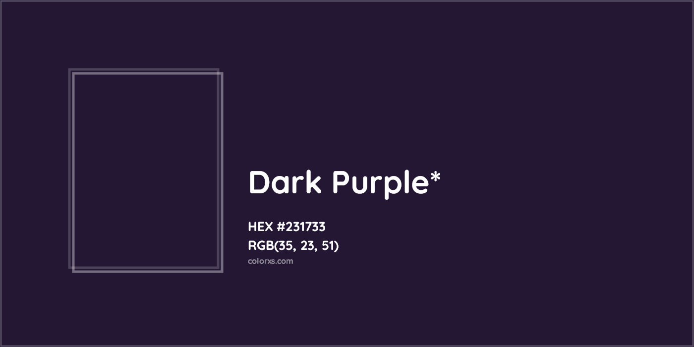 HEX #231733 Color Name, Color Code, Palettes, Similar Paints, Images