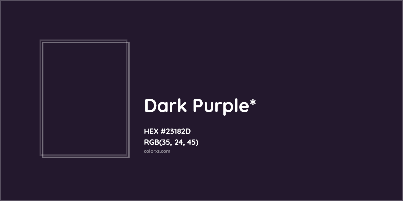 HEX #23182D Color Name, Color Code, Palettes, Similar Paints, Images