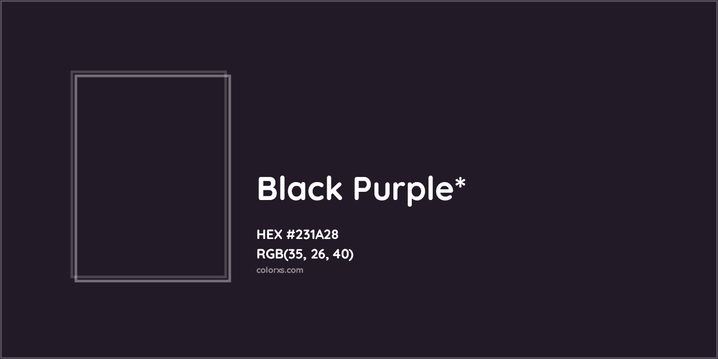 HEX #231A28 Color Name, Color Code, Palettes, Similar Paints, Images