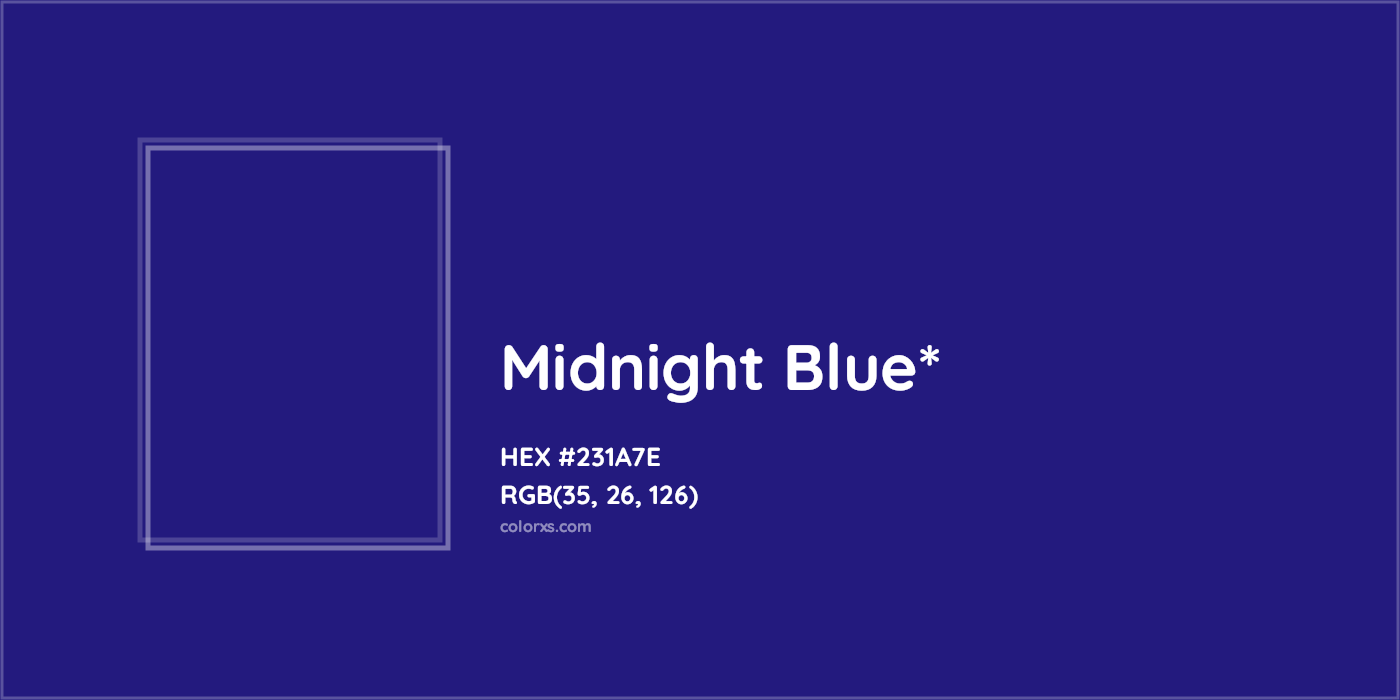 HEX #231A7E Color Name, Color Code, Palettes, Similar Paints, Images