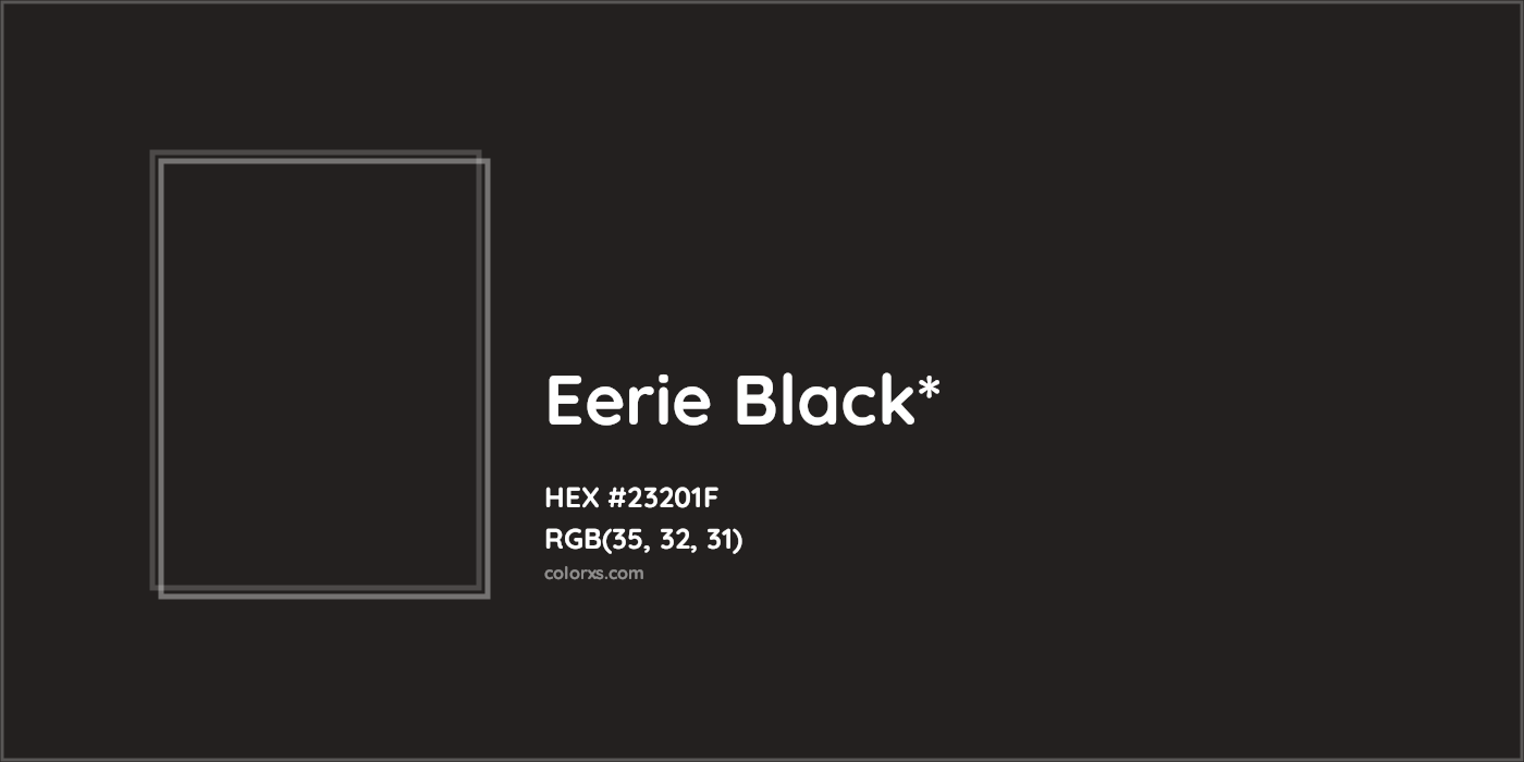 HEX #23201F Color Name, Color Code, Palettes, Similar Paints, Images