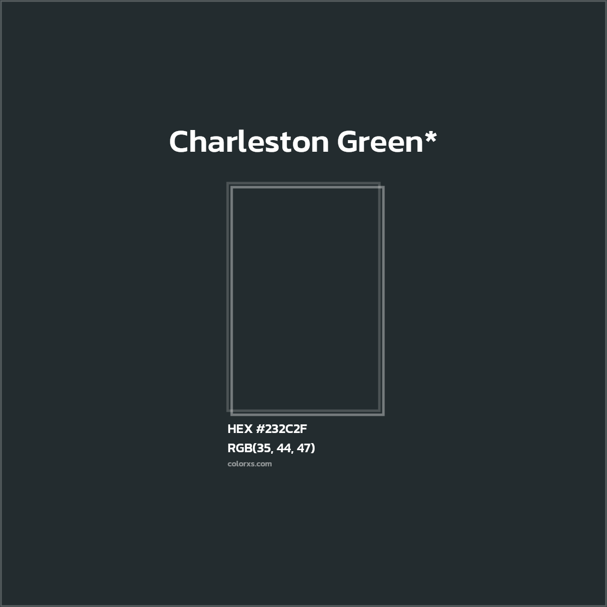 HEX #232C2F Color Name, Color Code, Palettes, Similar Paints, Images