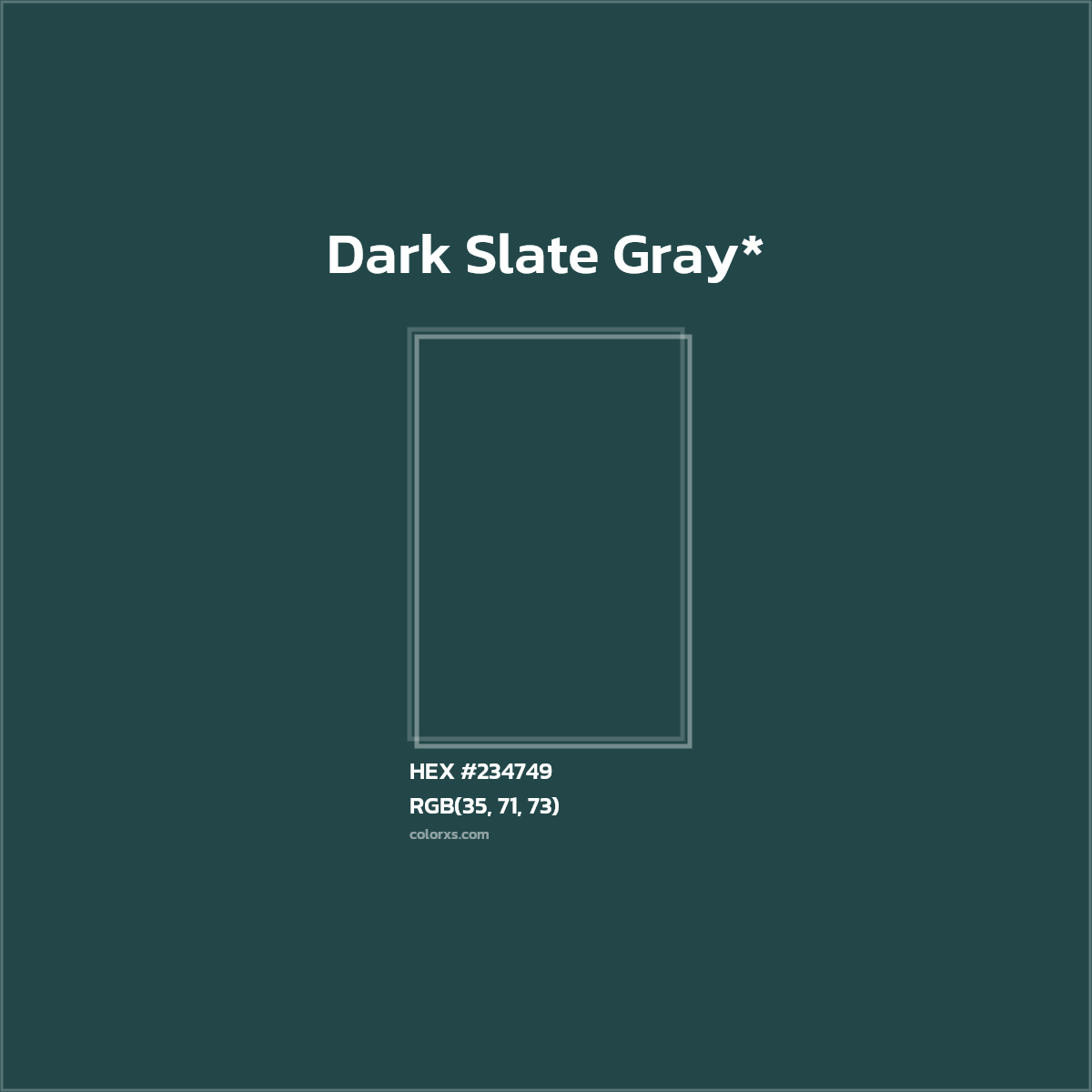 HEX #234749 Color Name, Color Code, Palettes, Similar Paints, Images