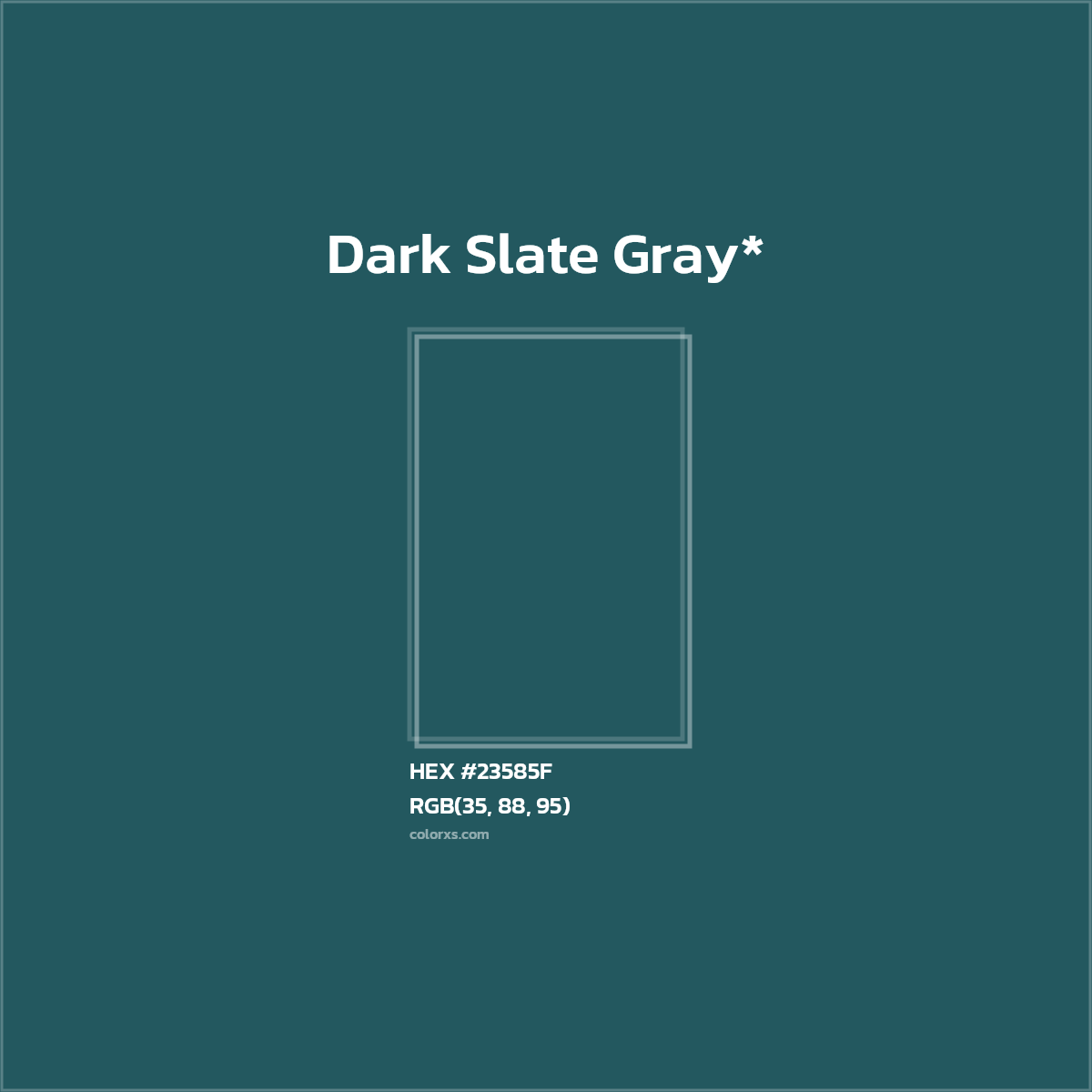 HEX #23585F Color Name, Color Code, Palettes, Similar Paints, Images
