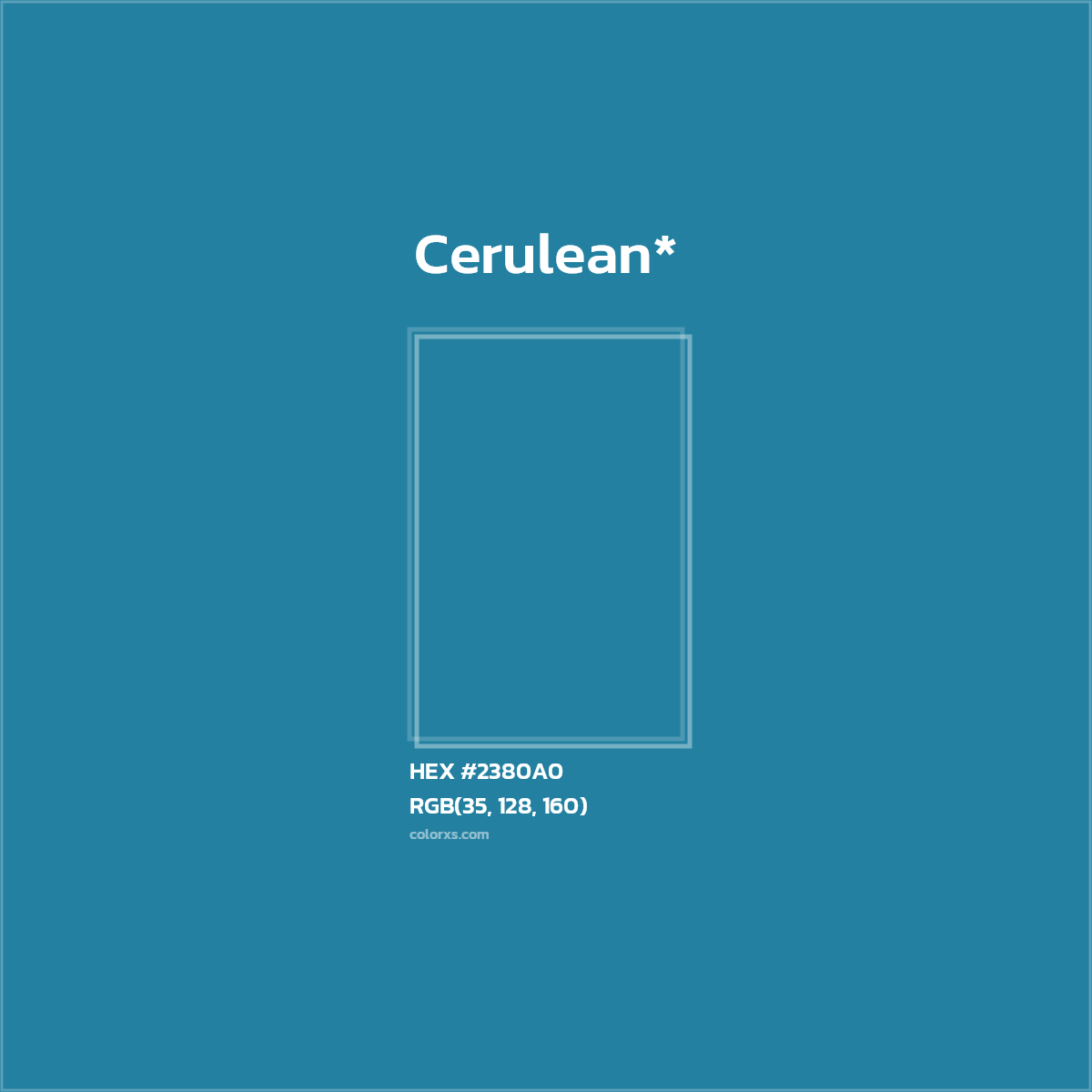 HEX #2380A0 Color Name, Color Code, Palettes, Similar Paints, Images