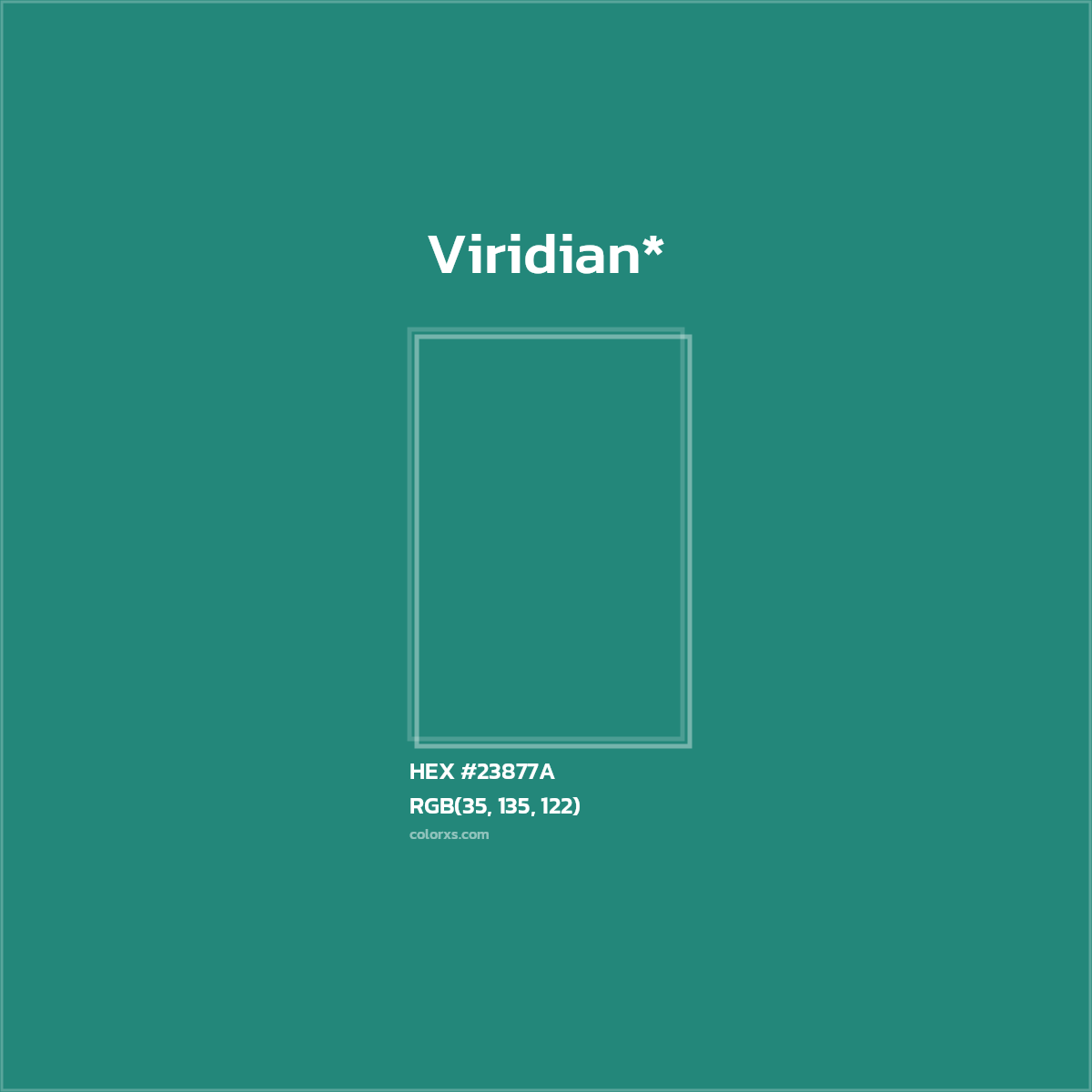 HEX #23877A Color Name, Color Code, Palettes, Similar Paints, Images