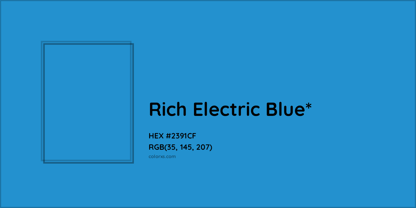 HEX #2391CF Color Name, Color Code, Palettes, Similar Paints, Images
