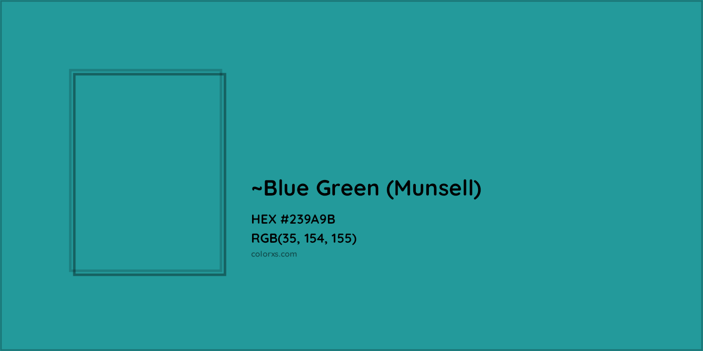 HEX #239A9B Color Name, Color Code, Palettes, Similar Paints, Images