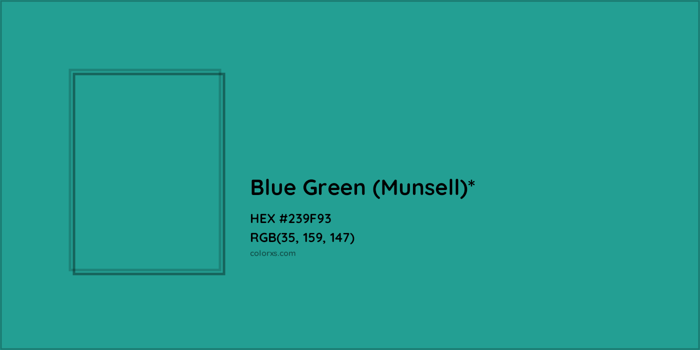 HEX #239F93 Color Name, Color Code, Palettes, Similar Paints, Images