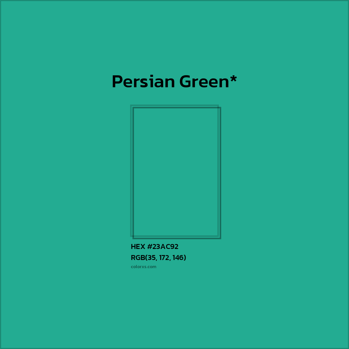 HEX #23AC92 Color Name, Color Code, Palettes, Similar Paints, Images