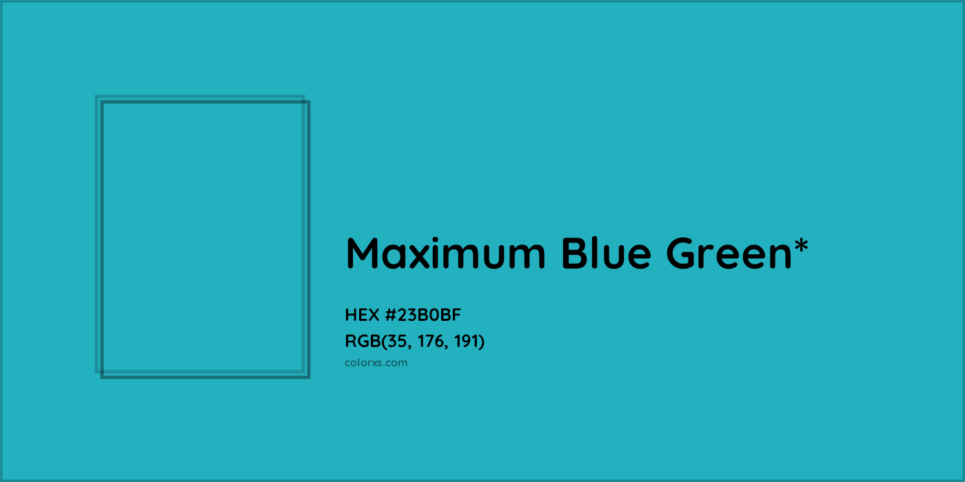 HEX #23B0BF Color Name, Color Code, Palettes, Similar Paints, Images