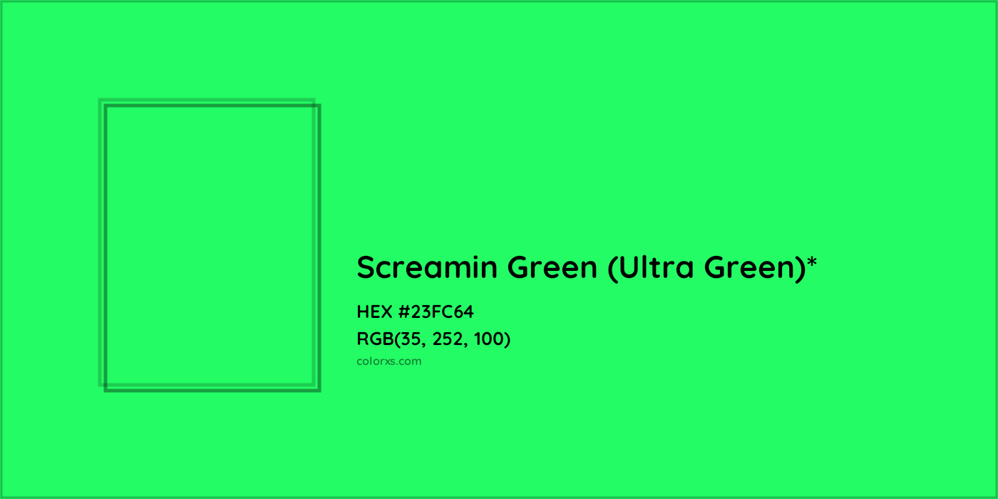 HEX #23FC64 Color Name, Color Code, Palettes, Similar Paints, Images