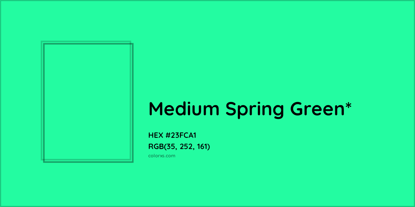HEX #23FCA1 Color Name, Color Code, Palettes, Similar Paints, Images