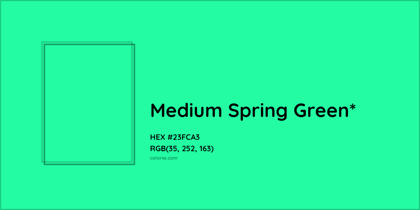HEX #23FCA3 Color Name, Color Code, Palettes, Similar Paints, Images