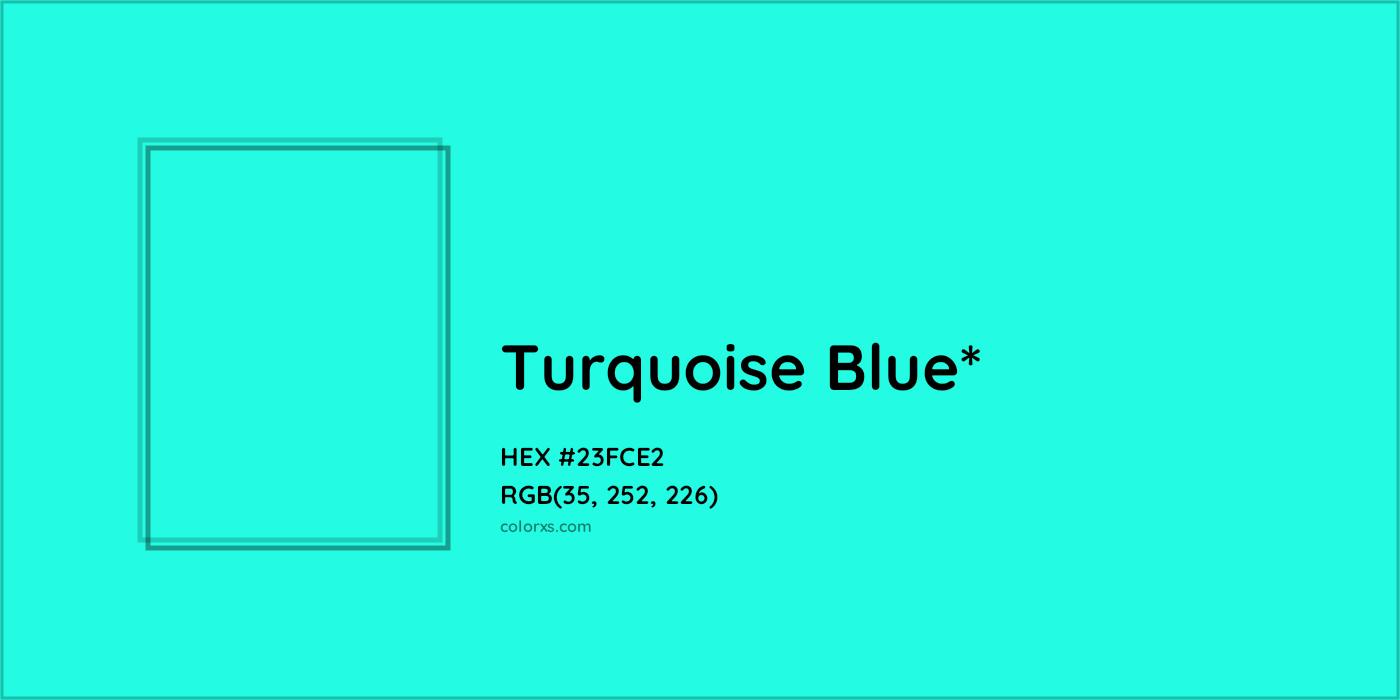 HEX #23FCE2 Color Name, Color Code, Palettes, Similar Paints, Images