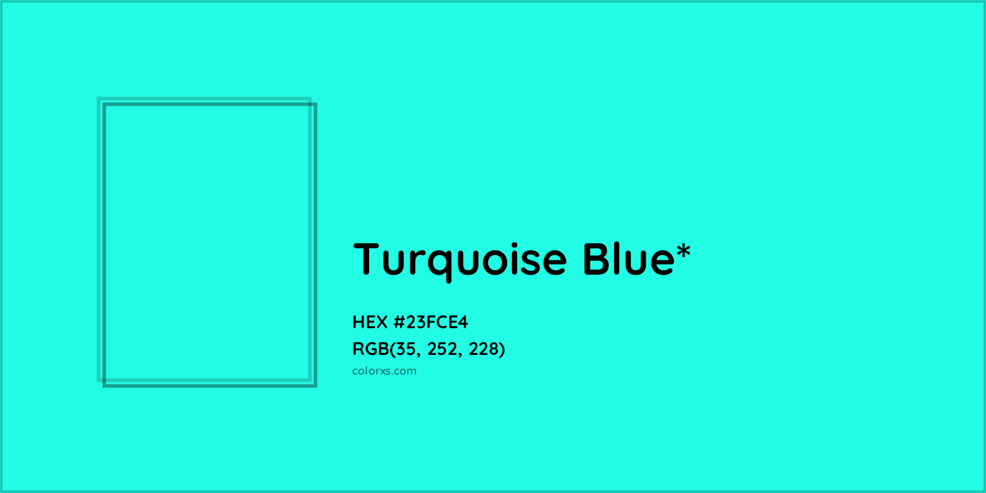 HEX #23FCE4 Color Name, Color Code, Palettes, Similar Paints, Images