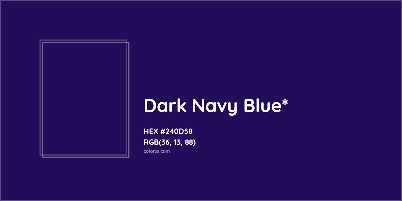 HEX #240D58 Color Name, Color Code, Palettes, Similar Paints, Images