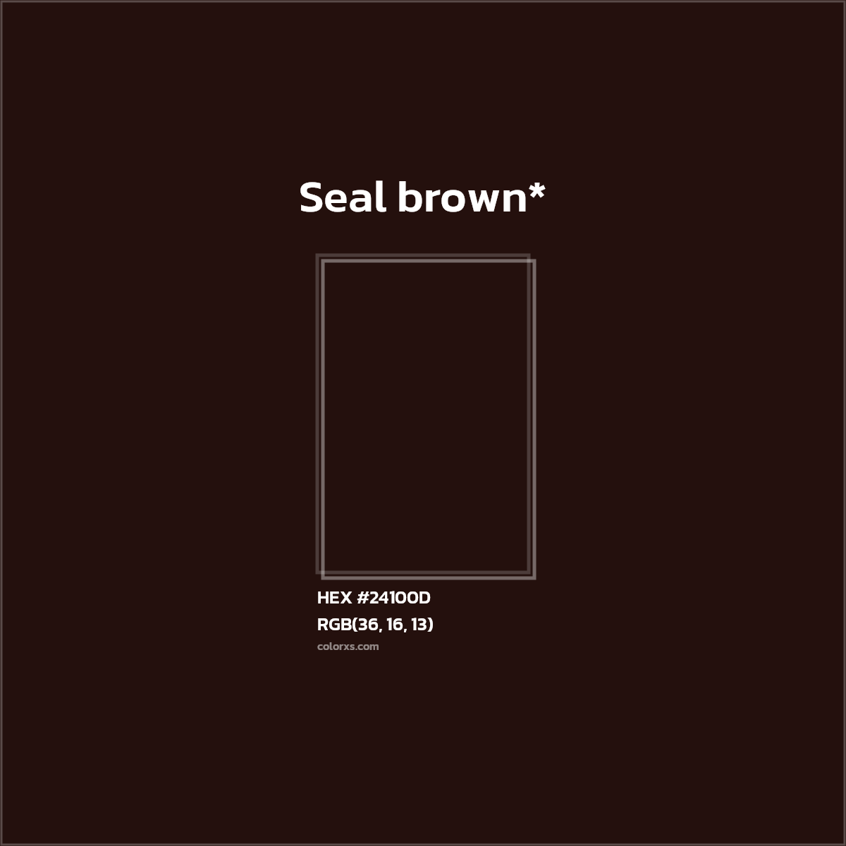 HEX #24100D Color Name, Color Code, Palettes, Similar Paints, Images
