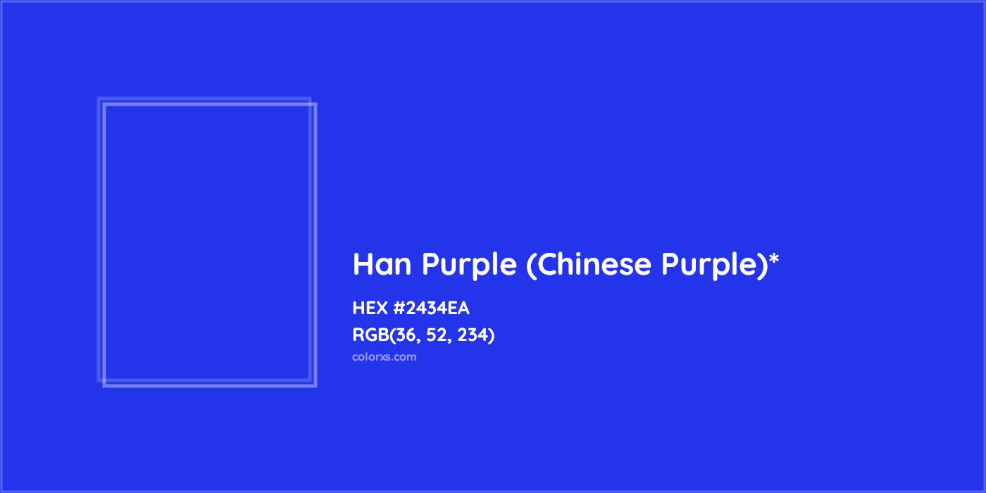 HEX #2434EA Color Name, Color Code, Palettes, Similar Paints, Images
