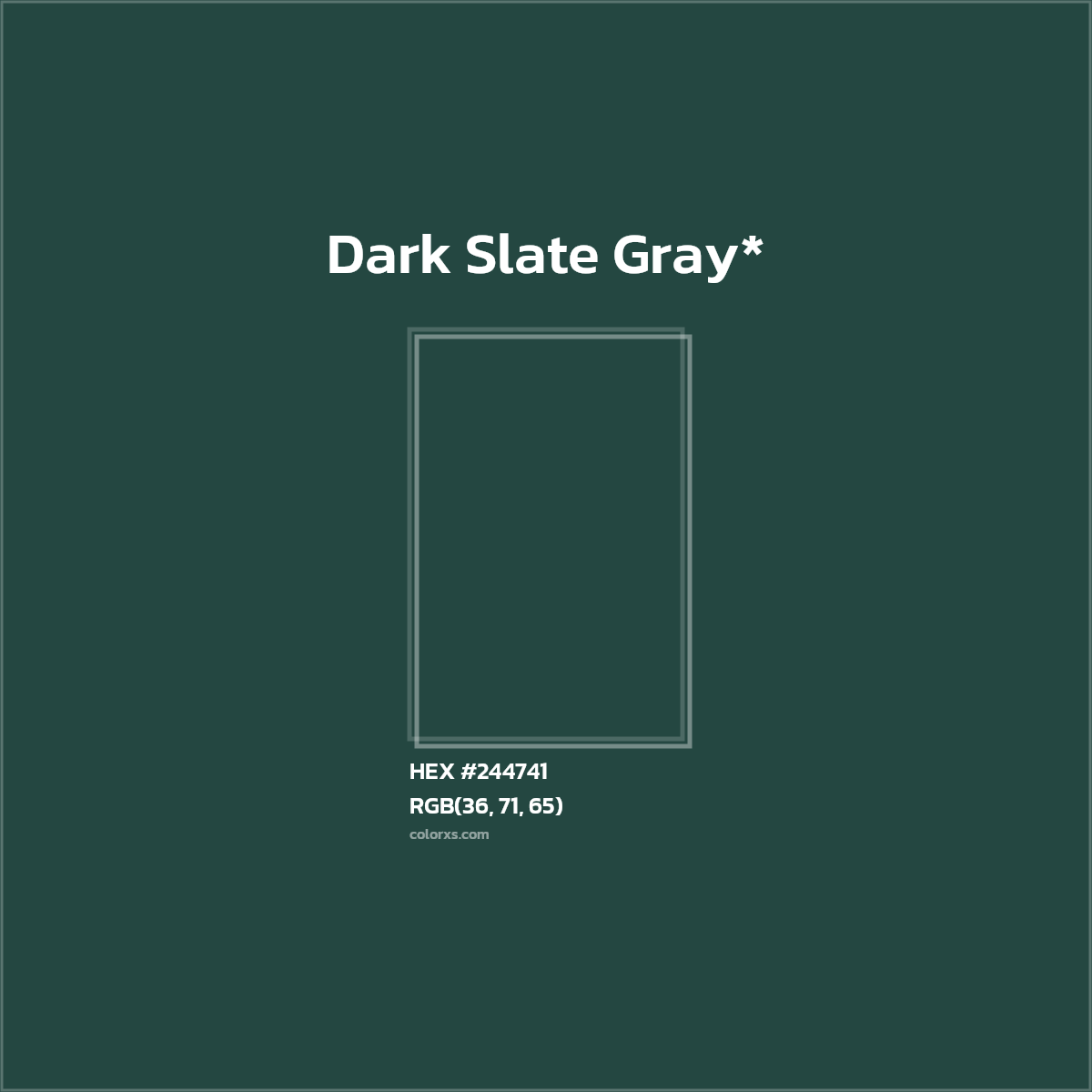 HEX #244741 Color Name, Color Code, Palettes, Similar Paints, Images
