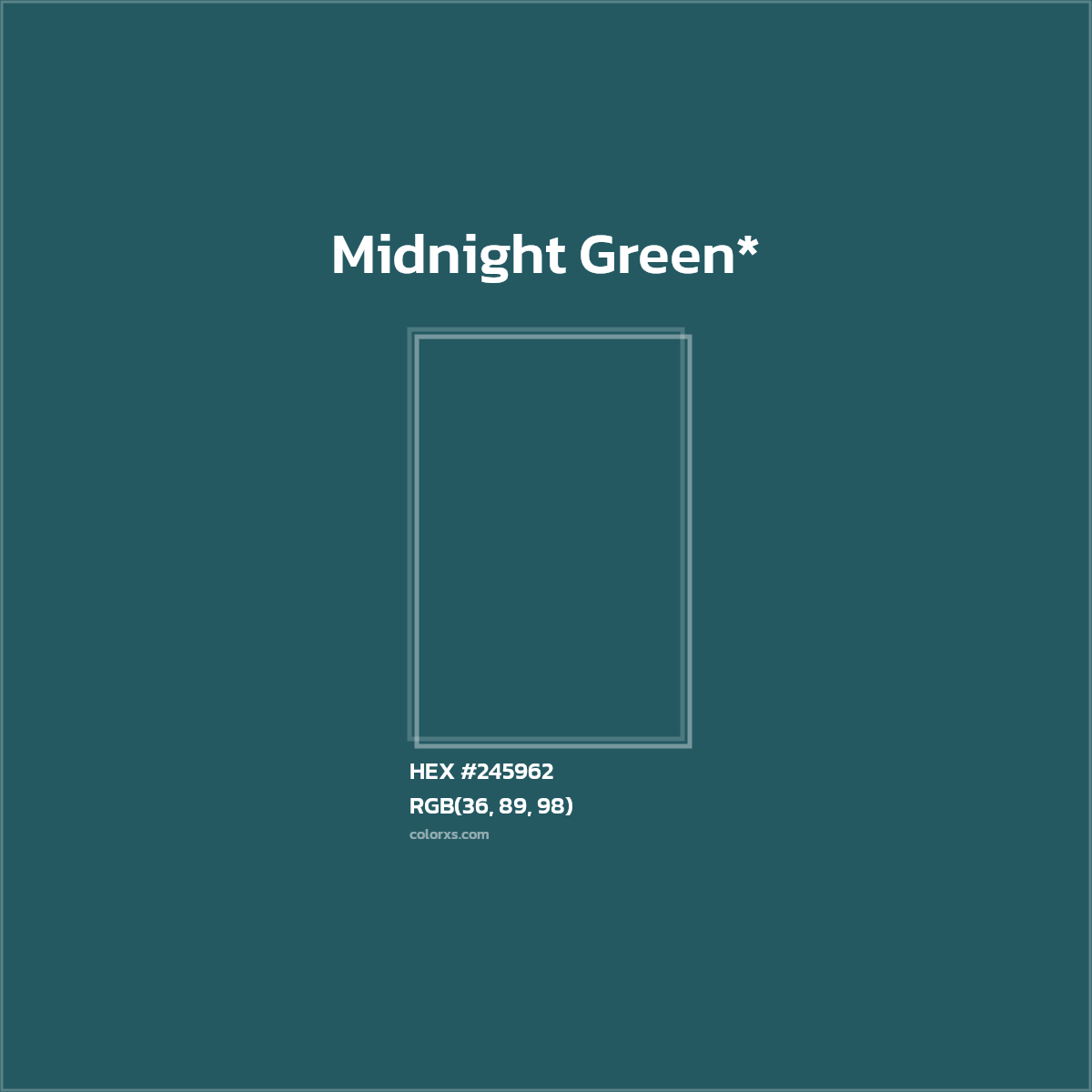 HEX #245962 Color Name, Color Code, Palettes, Similar Paints, Images