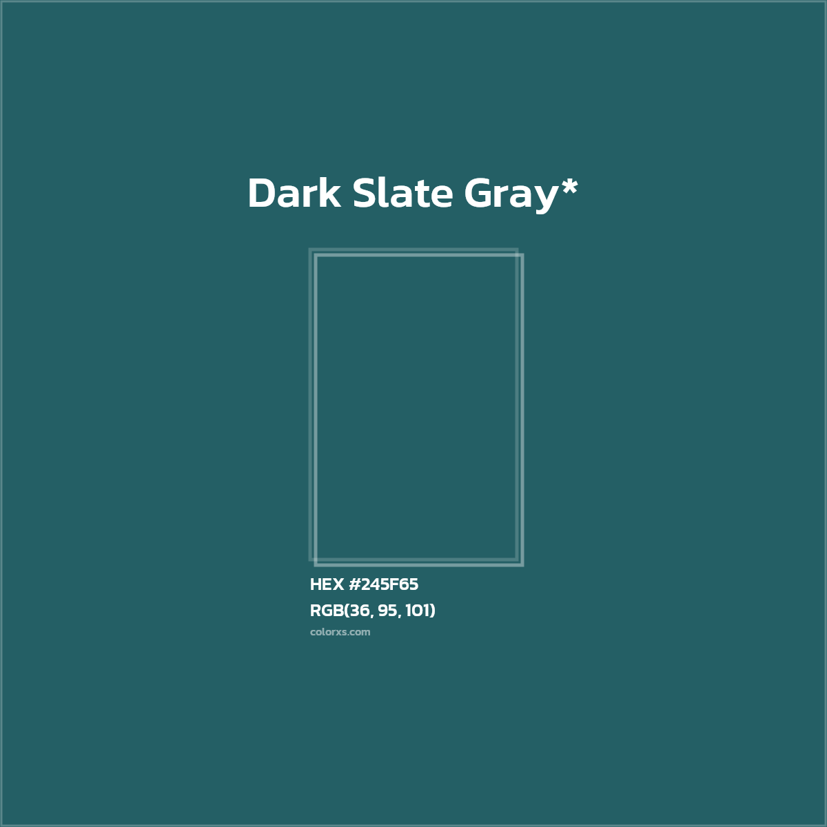 HEX #245F65 Color Name, Color Code, Palettes, Similar Paints, Images