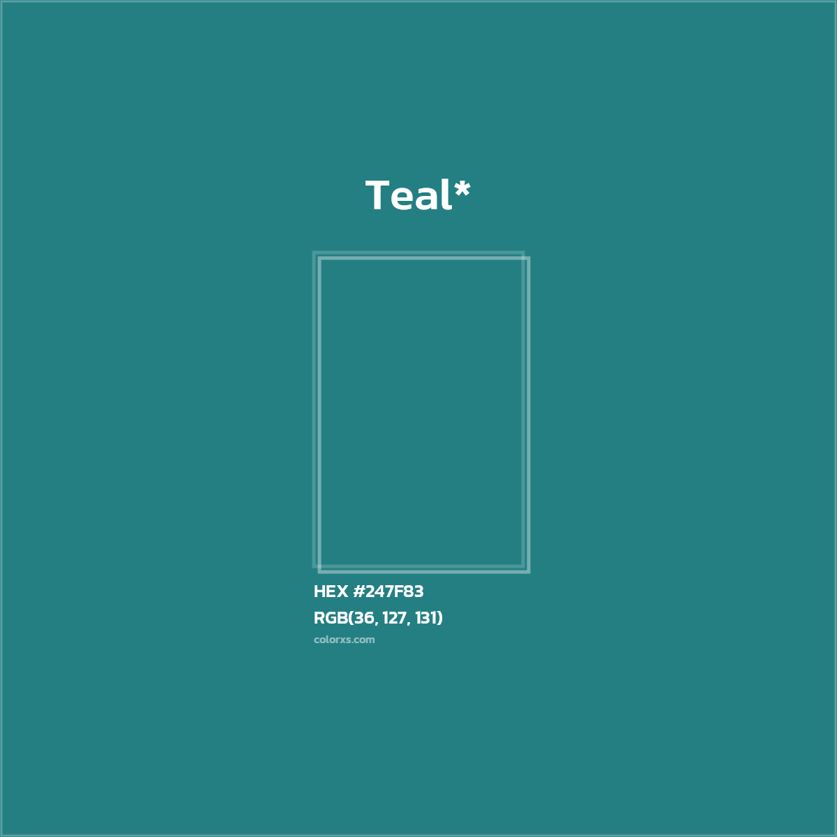 HEX #247F83 Color Name, Color Code, Palettes, Similar Paints, Images