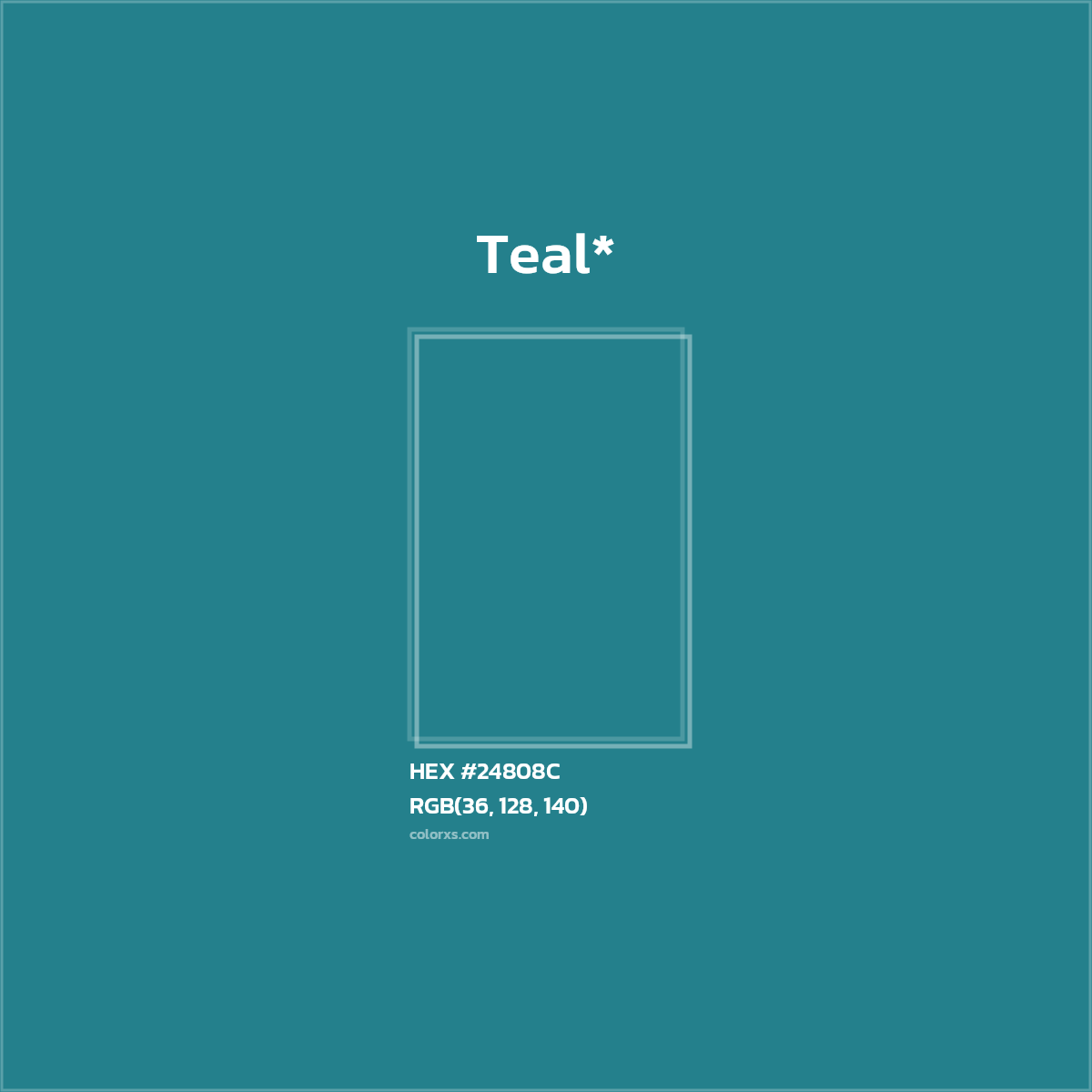 HEX #24808C Color Name, Color Code, Palettes, Similar Paints, Images