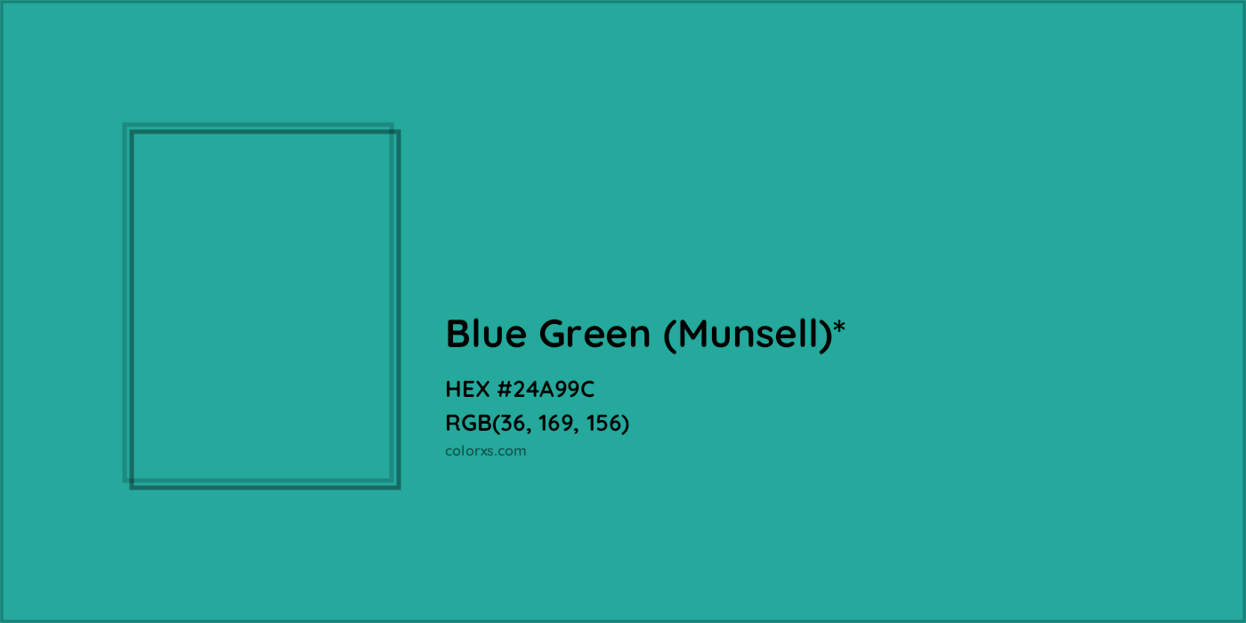 HEX #24A99C Color Name, Color Code, Palettes, Similar Paints, Images
