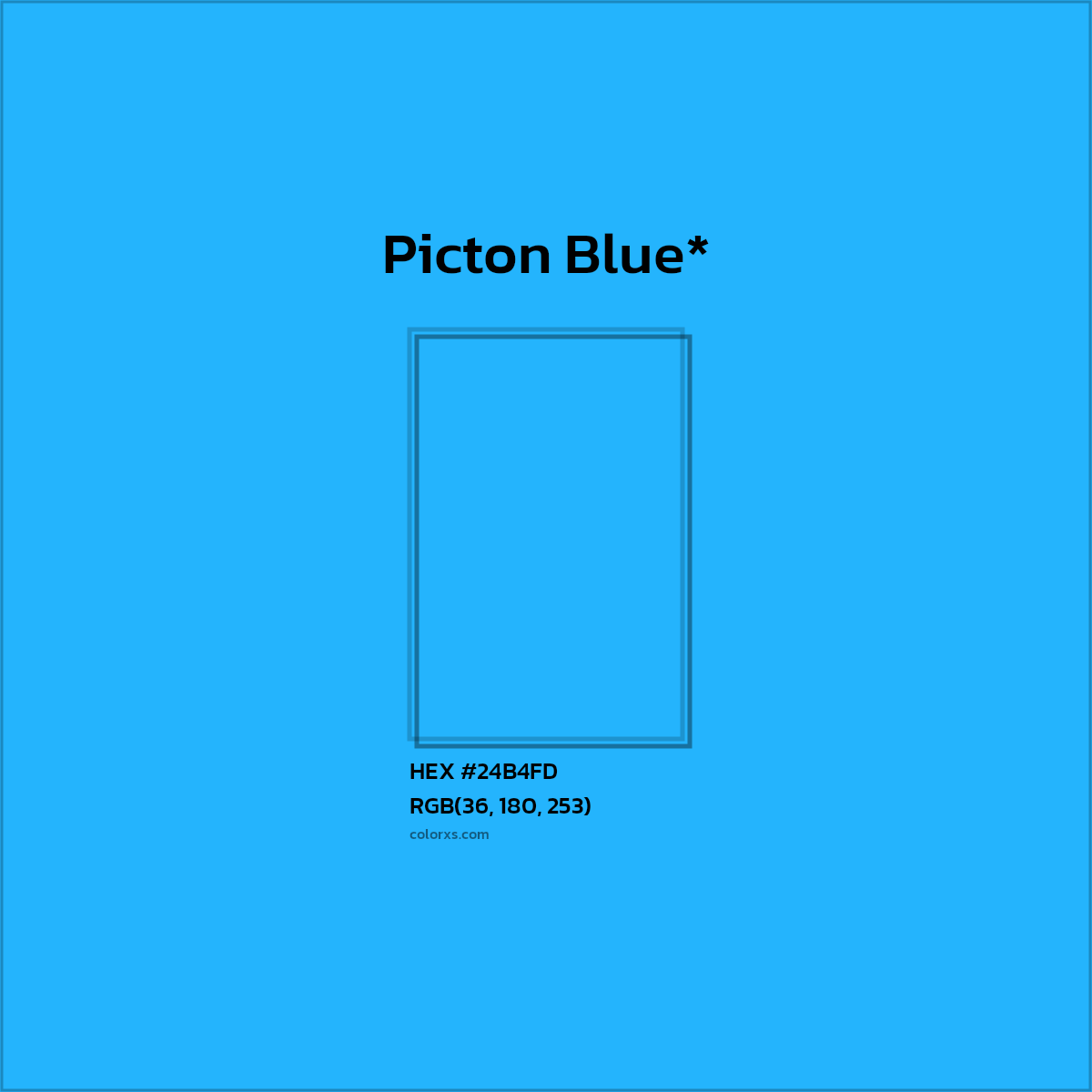 HEX #24B4FD Color Name, Color Code, Palettes, Similar Paints, Images