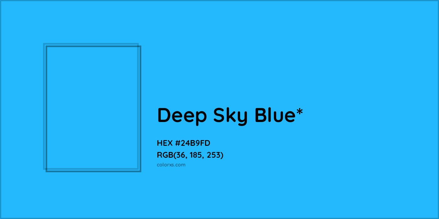 HEX #24B9FD Color Name, Color Code, Palettes, Similar Paints, Images