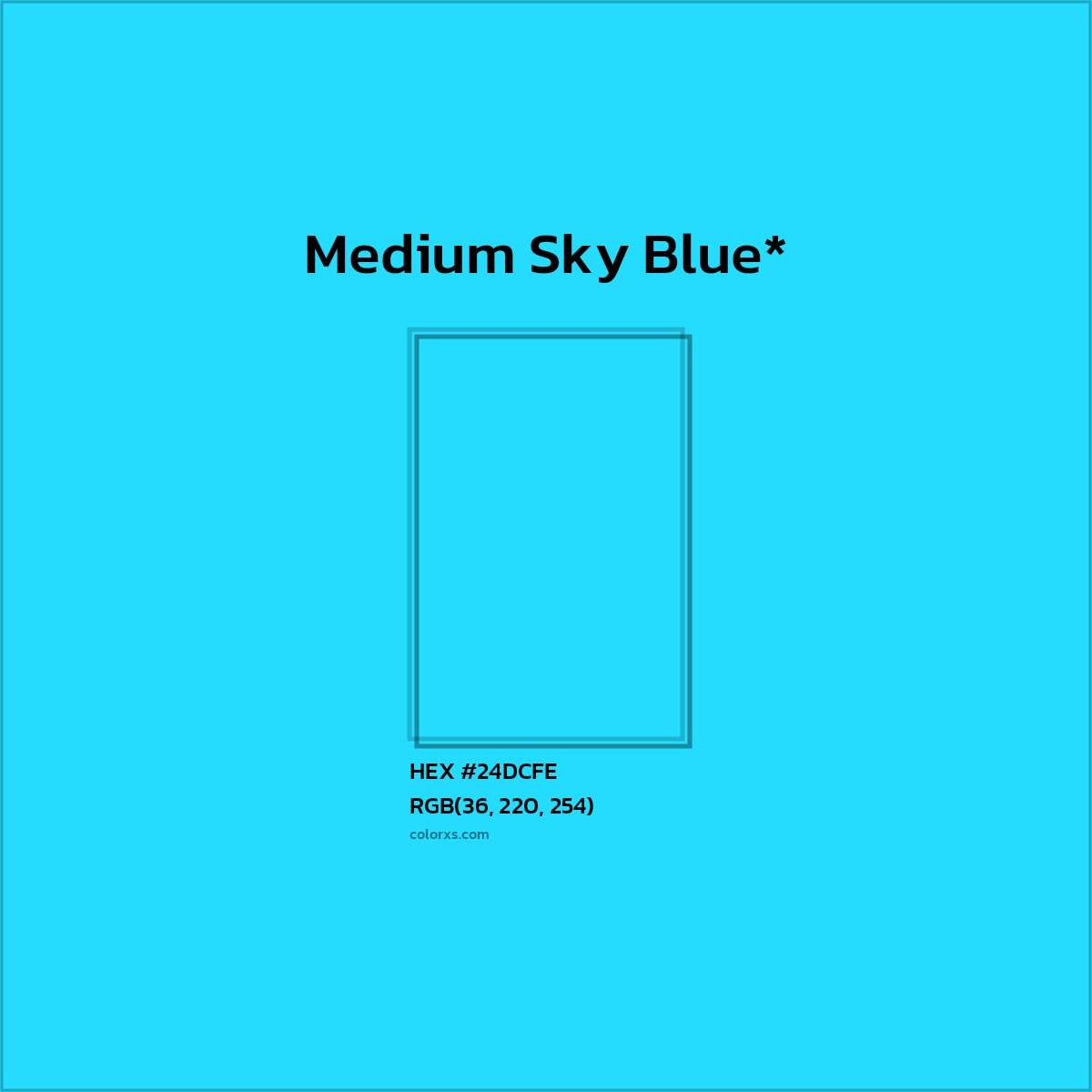 HEX #24DCFE Color Name, Color Code, Palettes, Similar Paints, Images