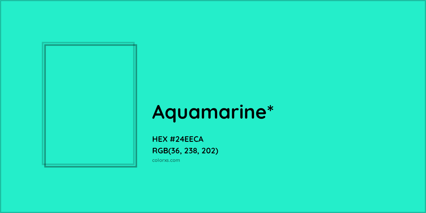 HEX #24EECA Color Name, Color Code, Palettes, Similar Paints, Images
