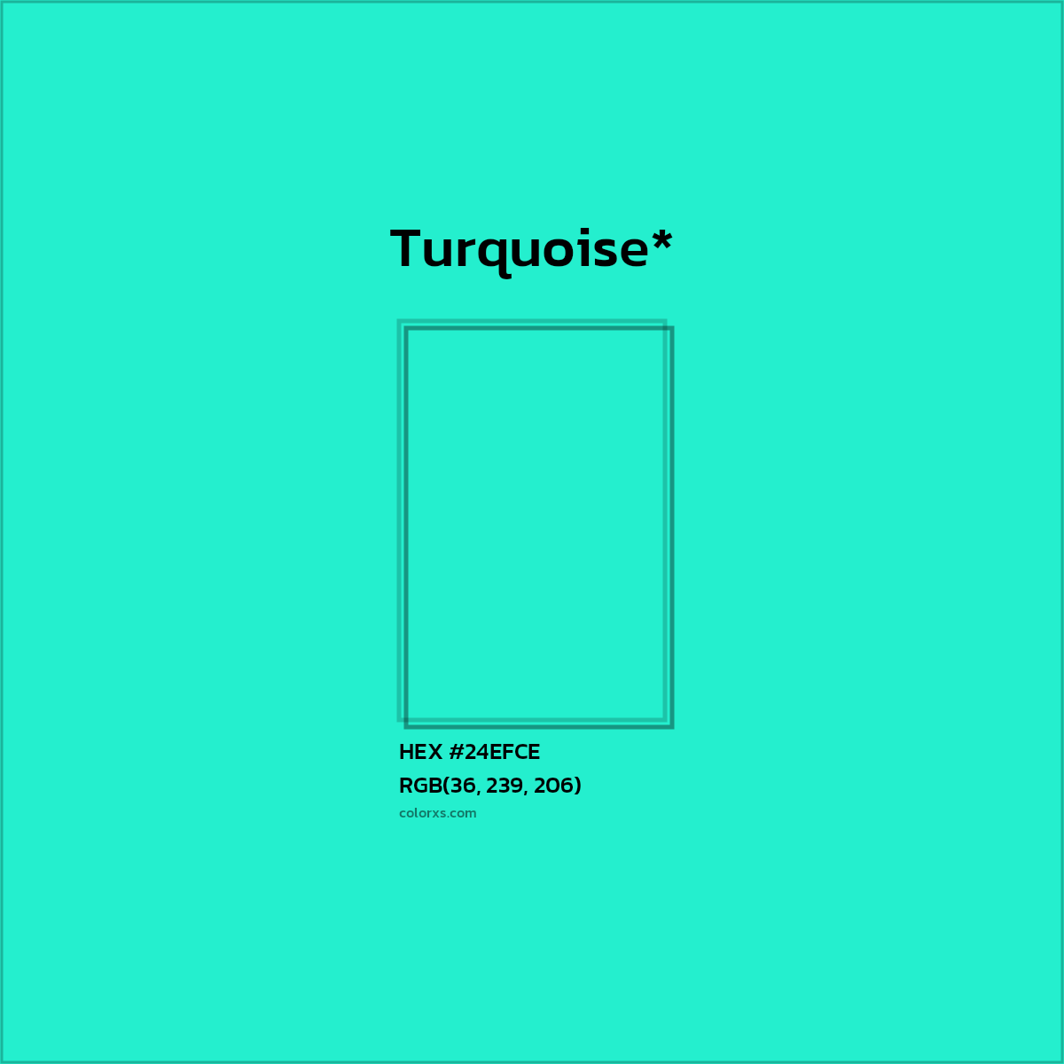 HEX #24EFCE Color Name, Color Code, Palettes, Similar Paints, Images