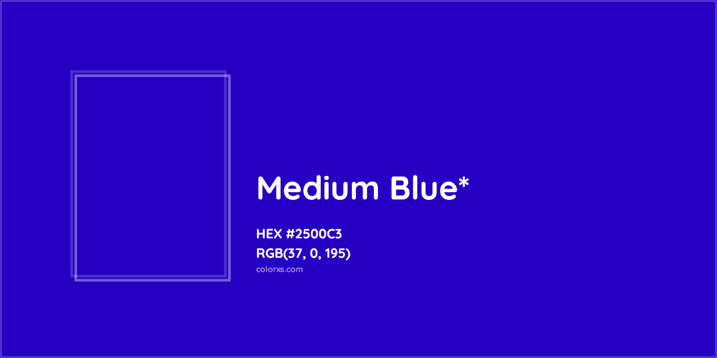 HEX #2500C3 Color Name, Color Code, Palettes, Similar Paints, Images